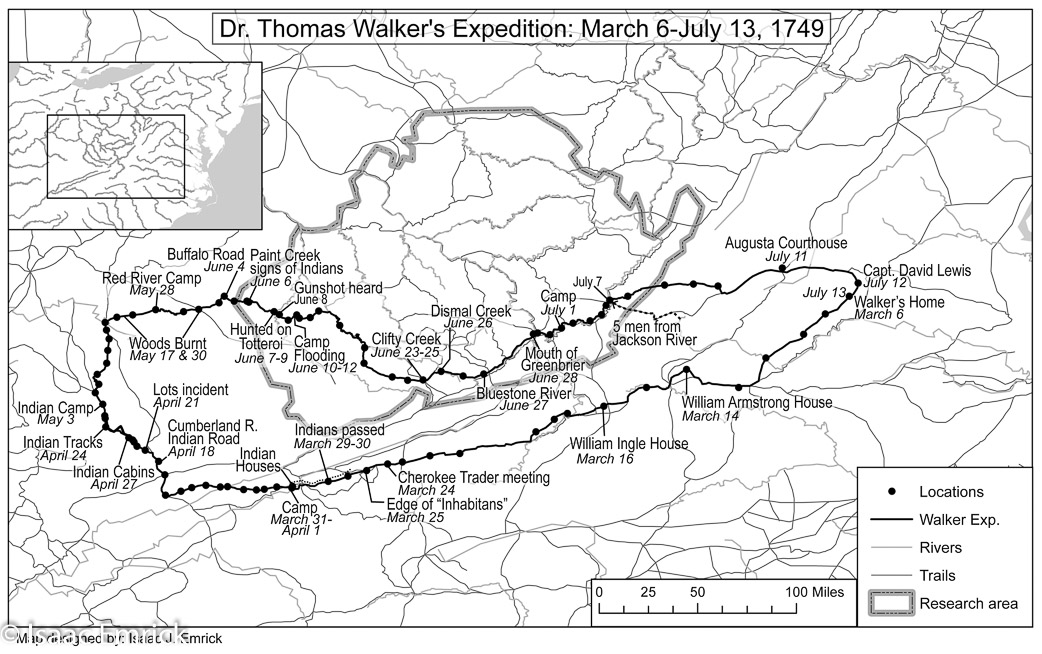 Dr. Thomas Walker's Expedition, 1749